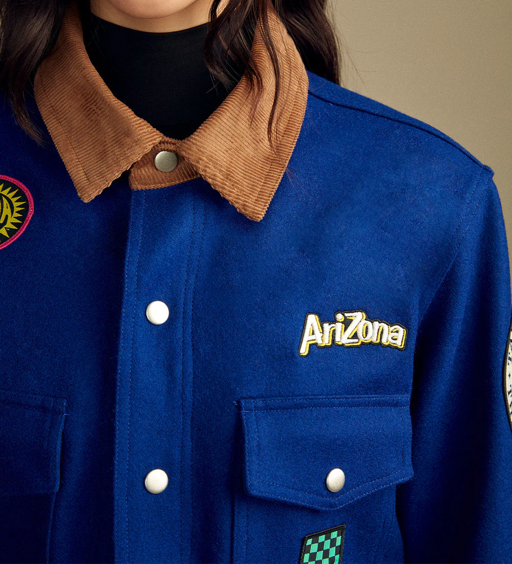 Heritage Blue Patch Cotton Field Jacket - Image 3
